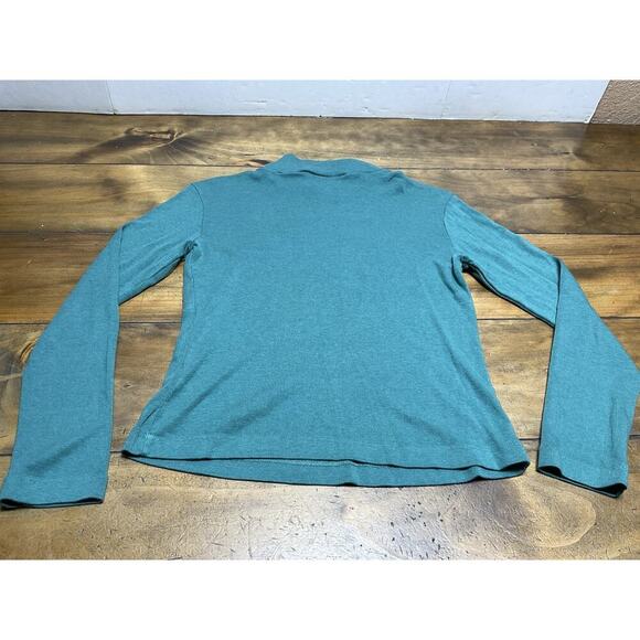 Bryn Walker Long Sleeve T Shirt Women’s Small Green Stretch Mock Neck - Picture 10 of 10